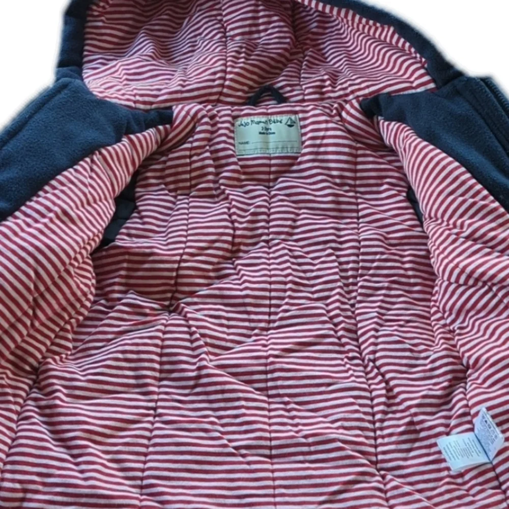 JoJo Maman Bebe Navy Blue Hooded Duffel Coat, Size 2-3 Years - Picture 6 of 7